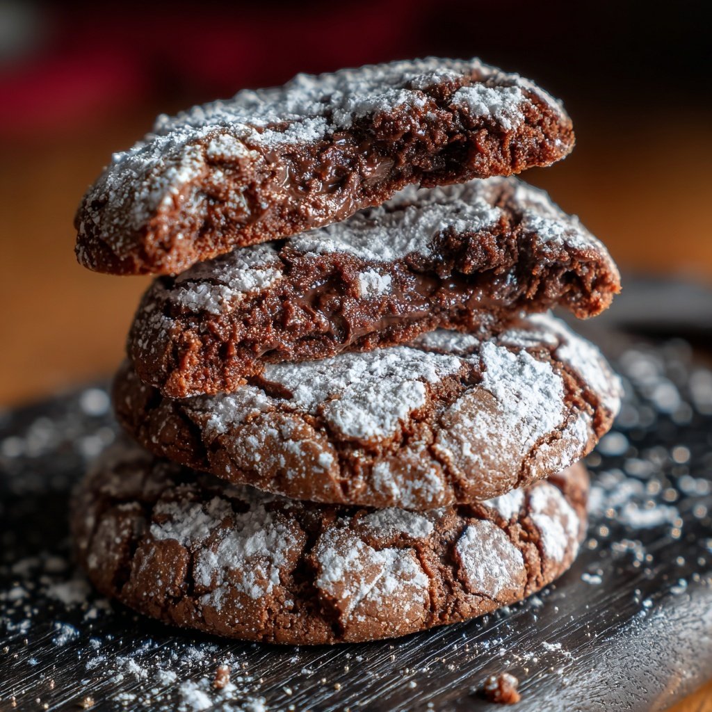 Brownie Mix Chocolate Crinkle Cookies