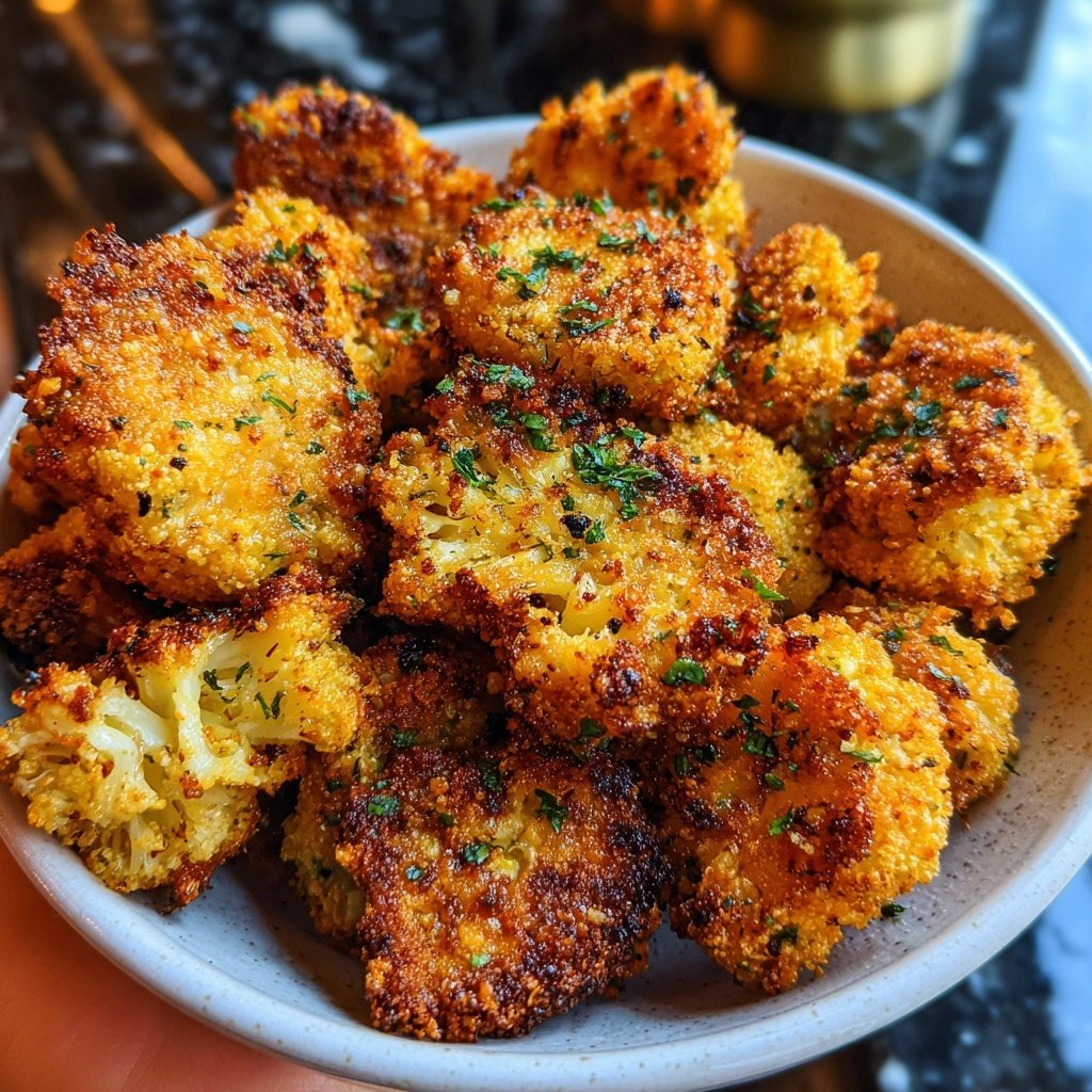 Crispy Cauliflower Herb Bites
