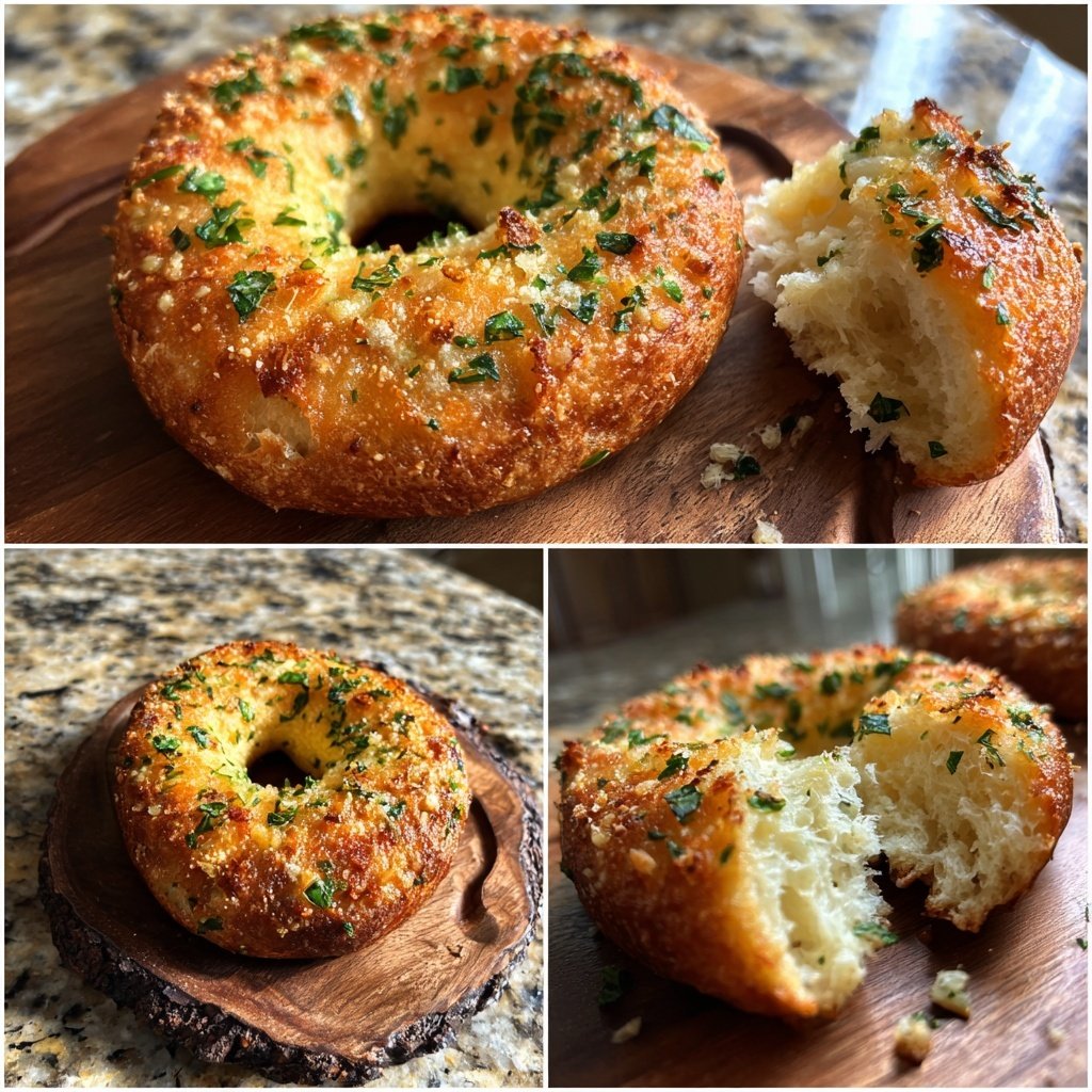 Air Fryer Garlic Herb Bagels