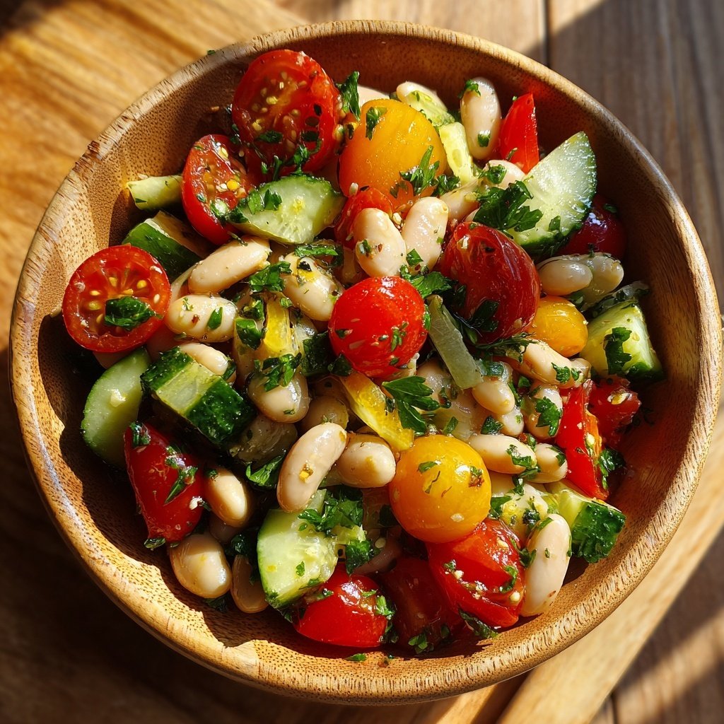 Healthy Lunch White Bean Lemon Salad
