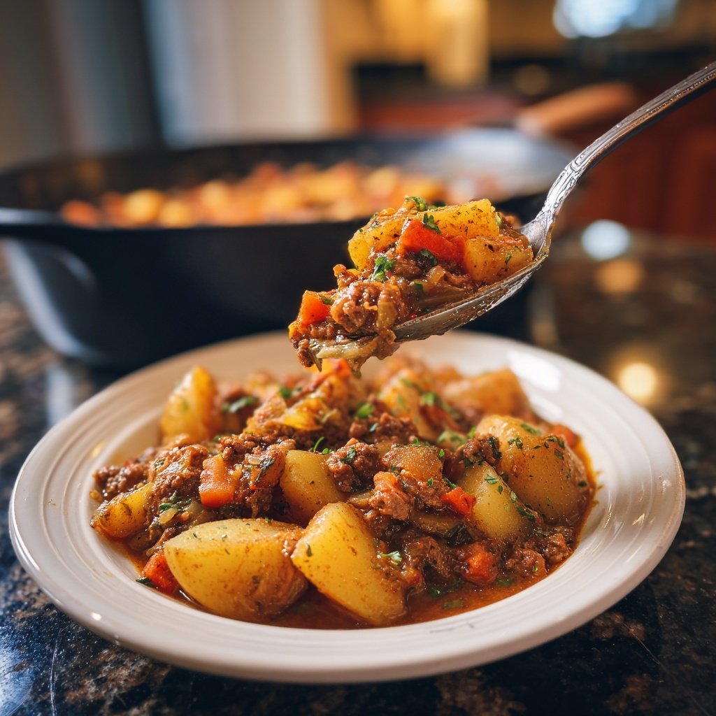 One Pot Ground Beef And Potatoes