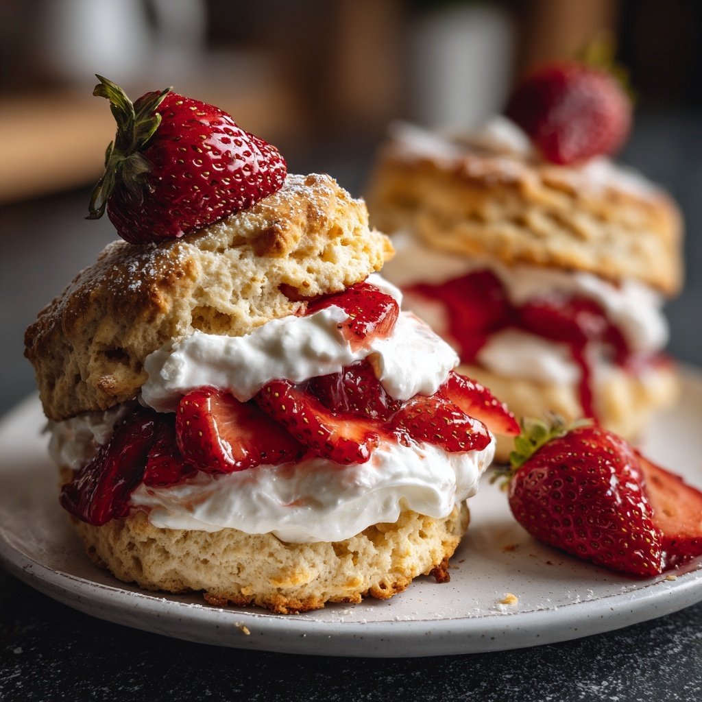 Classic Strawberry Shortcake With Biscuits