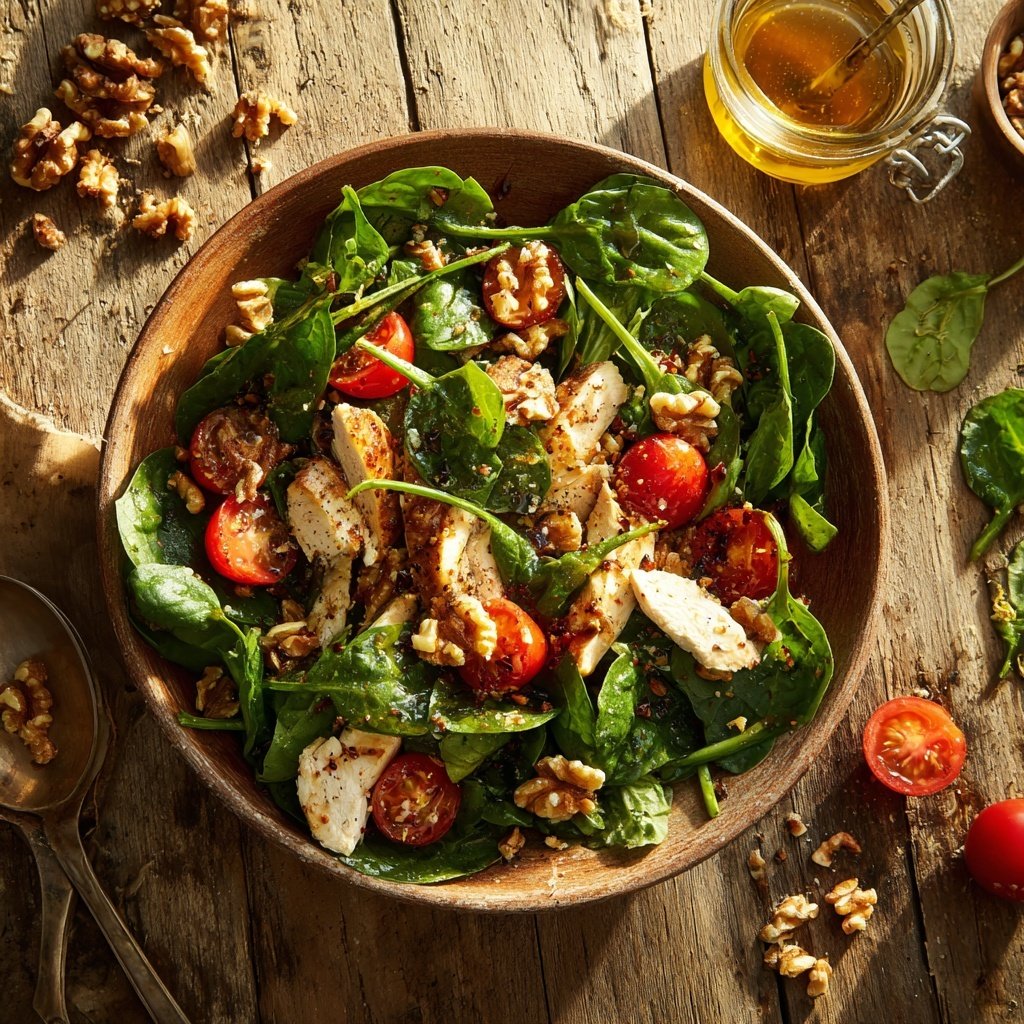 Healthy Chicken Spinach Salad