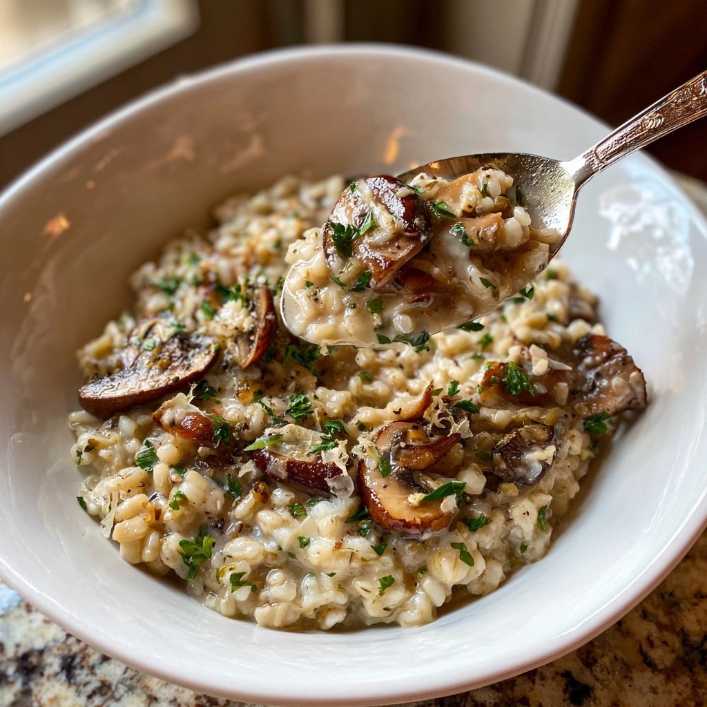 Creamy Mushroom Barley Bowl