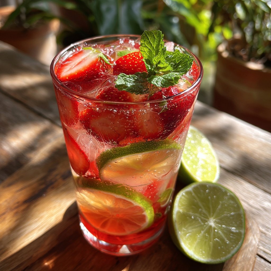 Fresh Strawberry Lime Cooler
