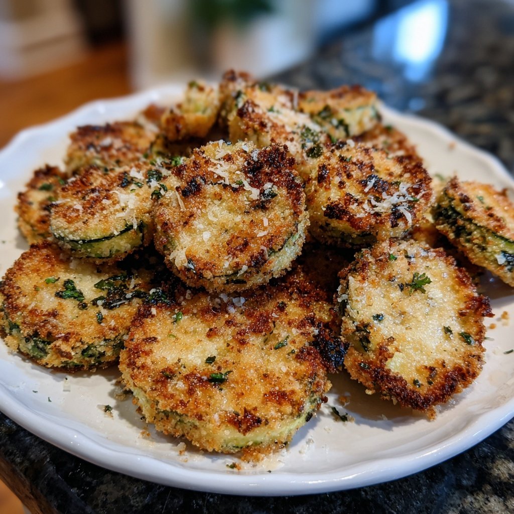 Crispy Zucchini Parmesan Coins