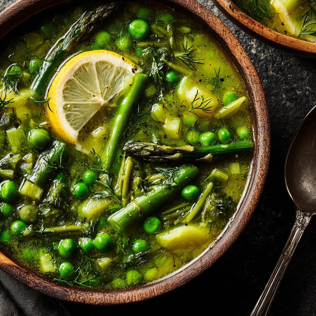 Spring Vegetable Soup With Lemon