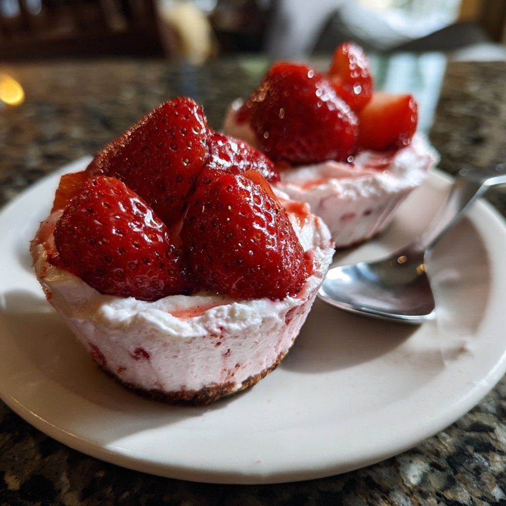 Fresh Strawberry Cream Cups