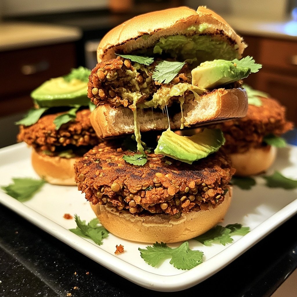 Sliders with Spicy Lentil Patties