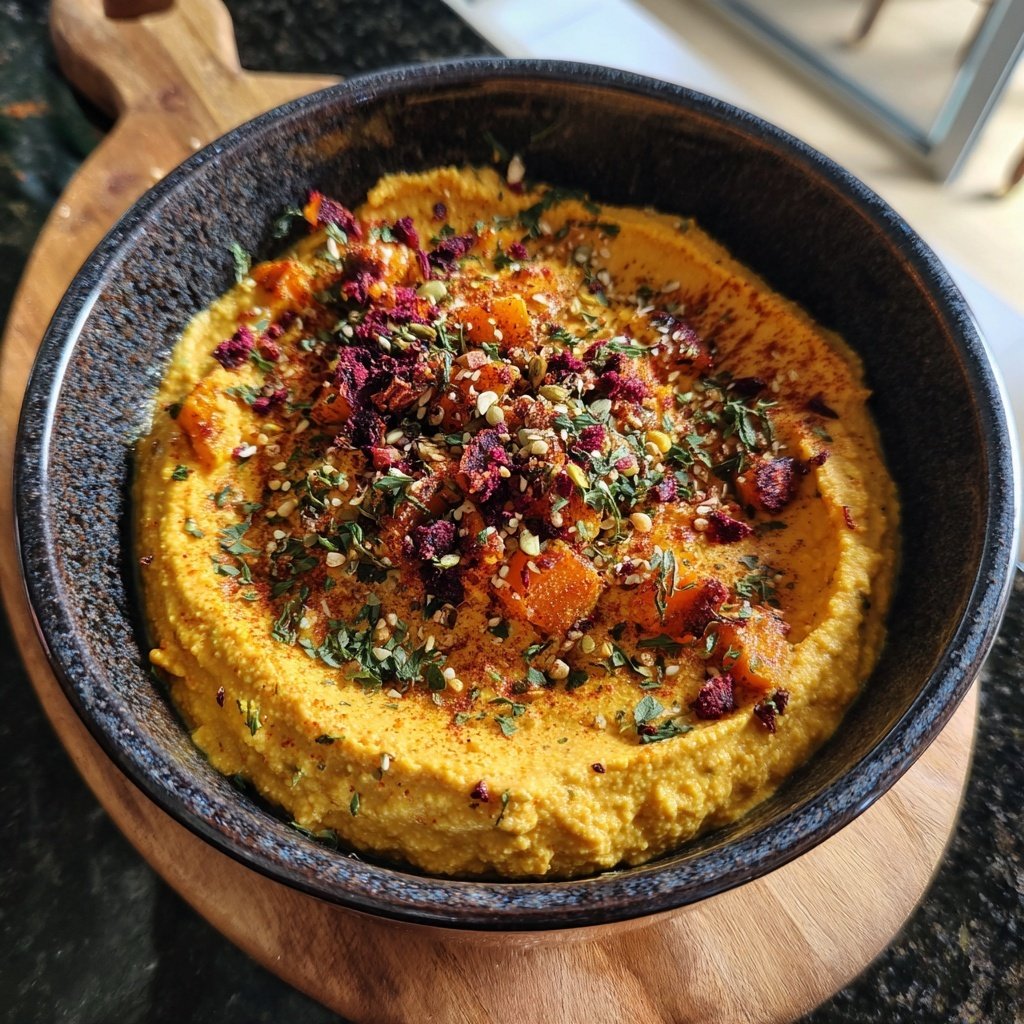 Healthy Lunch Roasted Carrot Hummus Bowl