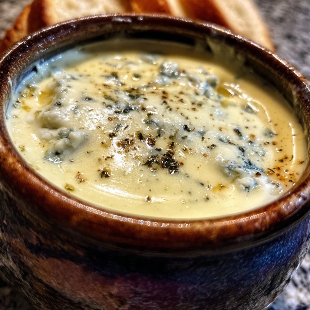 Fondue with Mild Blue Cheese