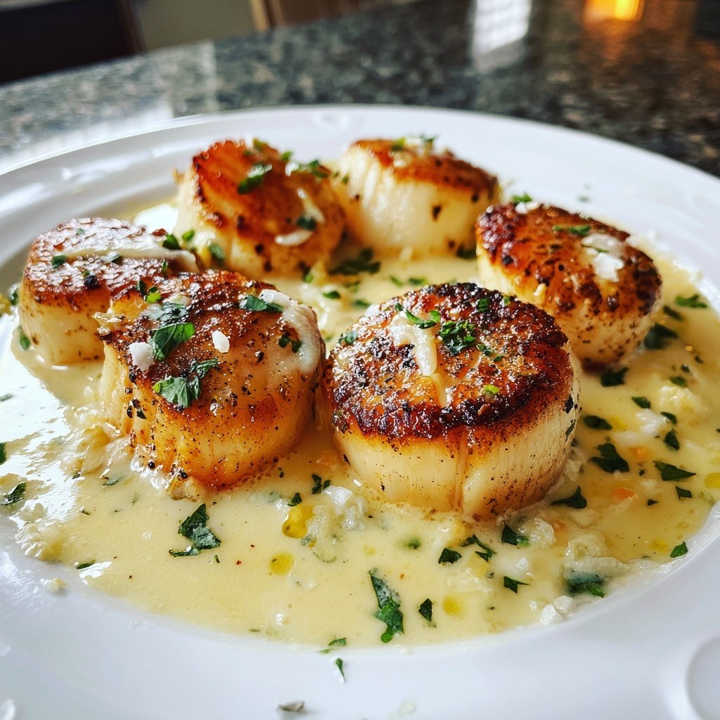 Scallops with Champagne Sauce