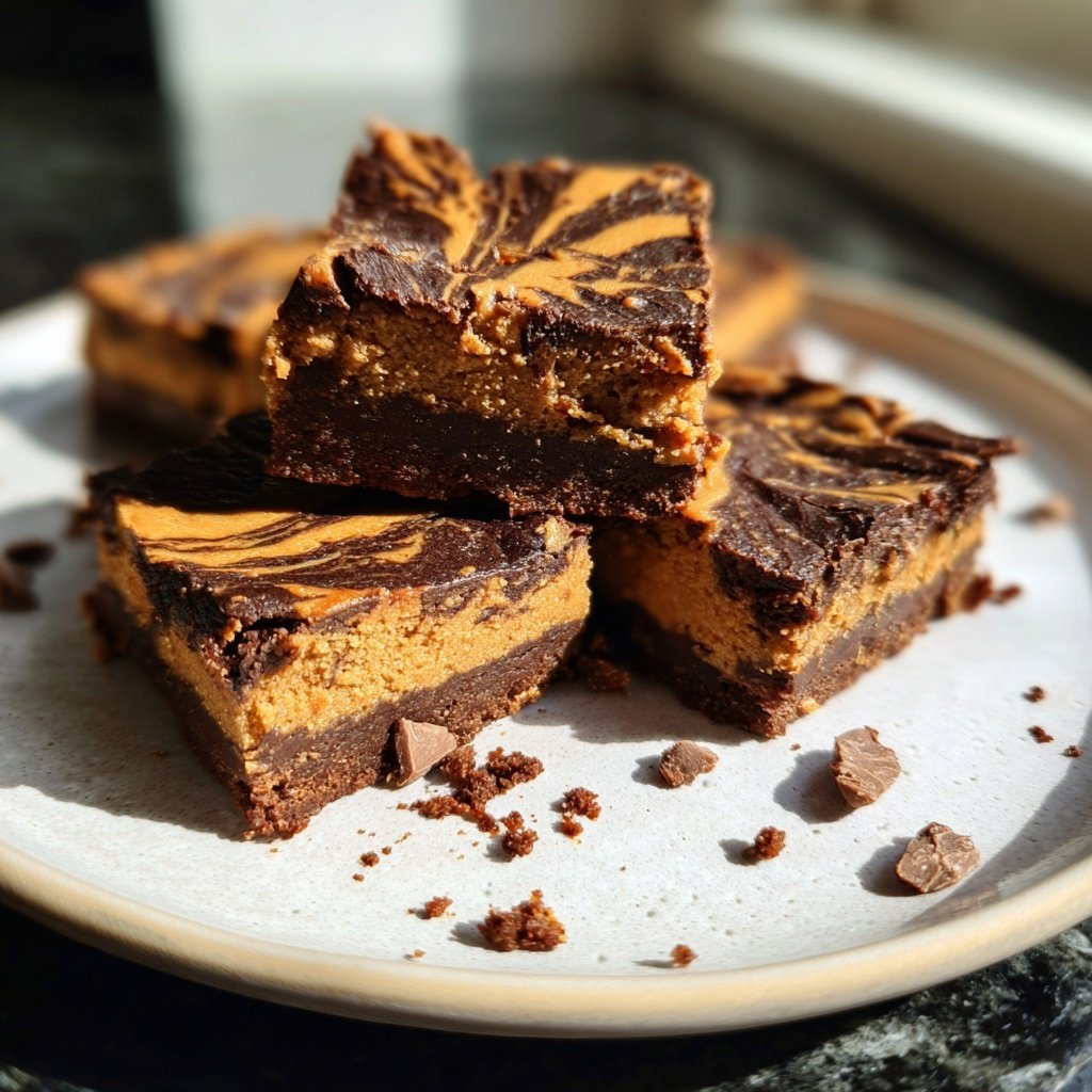 Chocolate Tahini Swirl Bars